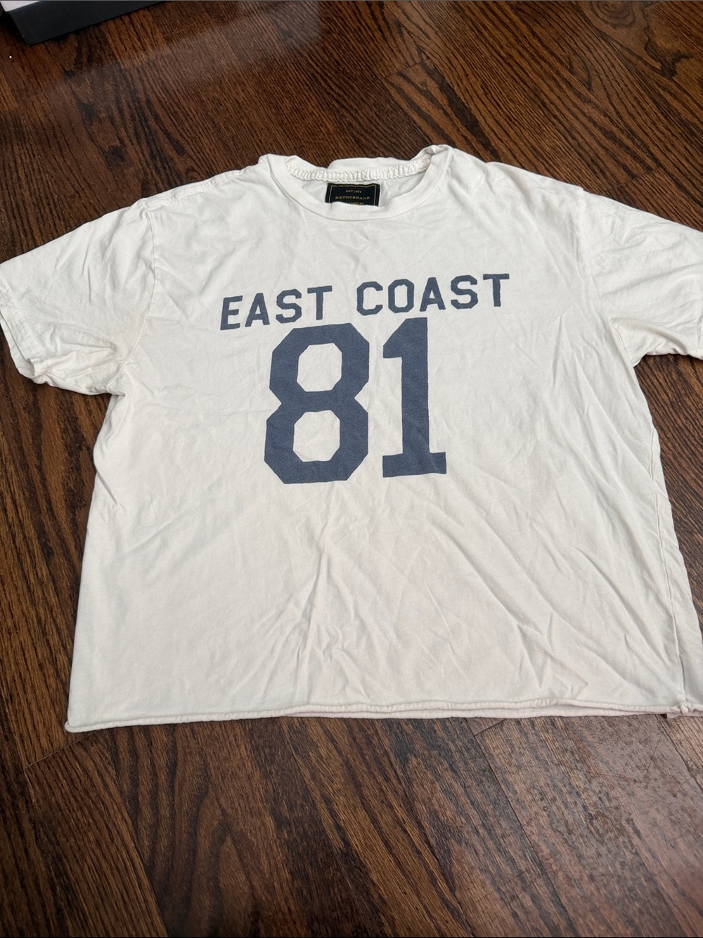 Retro brand White Graphic 'East Coast 81' Short Sleeve Tee